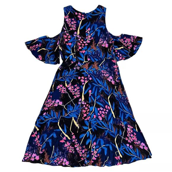 Anthropologie Maeve Elia Dress Floral Cold Shoulder - Picture 1 of 5